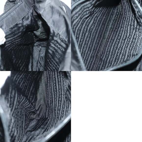 PRADA Hand Bag Nylon Black Silver - Picture 13 of 13